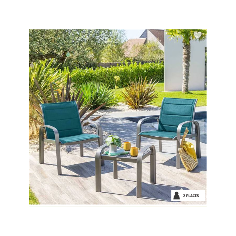 Notre salon de jardin ELYN 2 ou 4 chaises