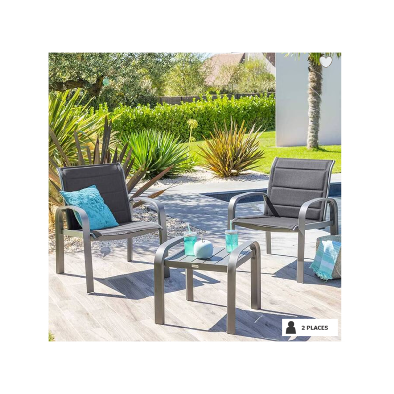 Notre salon de jardin ELYN 2 ou 4 chaises